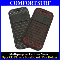 Car Sun Visor 9pcs CD Player Pen Small Cards Holder